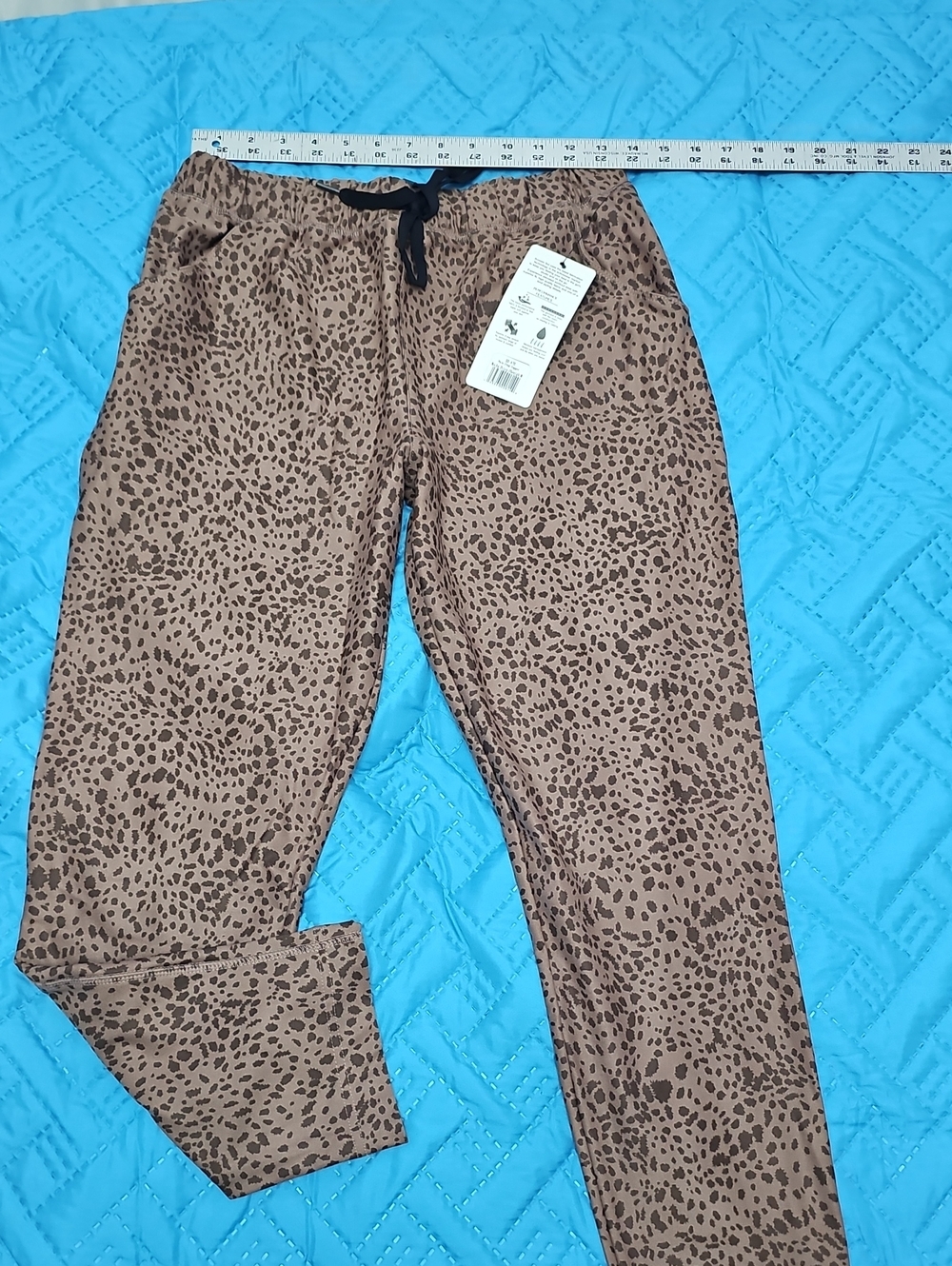 Scorpio Sol Taupe Leopard-Print Drawstring Pants